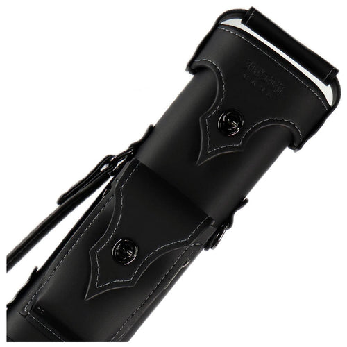 Holly Monochrome Series Pool Cue Case - Gray Stitched 1