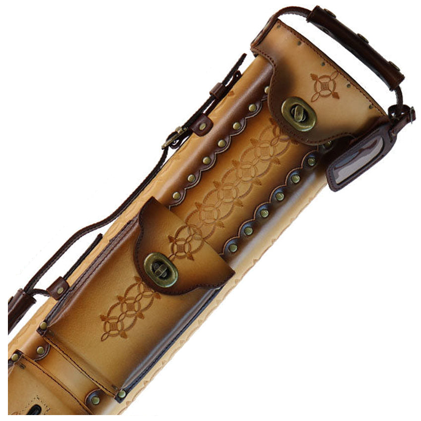 Instroke Saddle D05 Series 2x4 Hard Cue Case - Brown