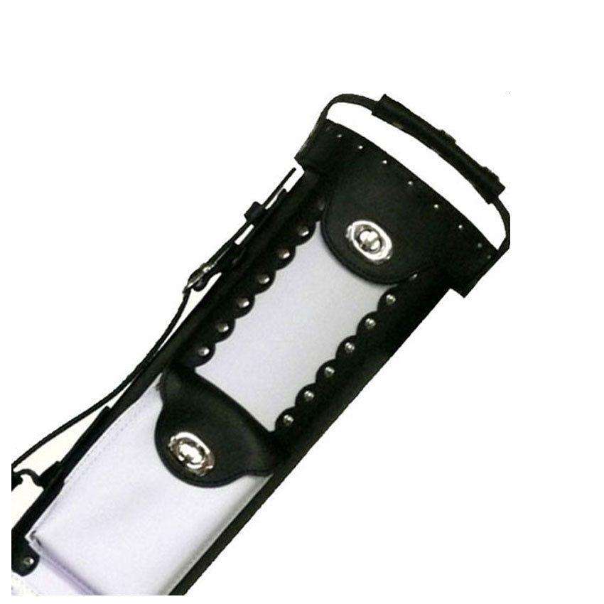 Instroke Leather Cowboy Series 3x5 Hard Cue Case - Black/White