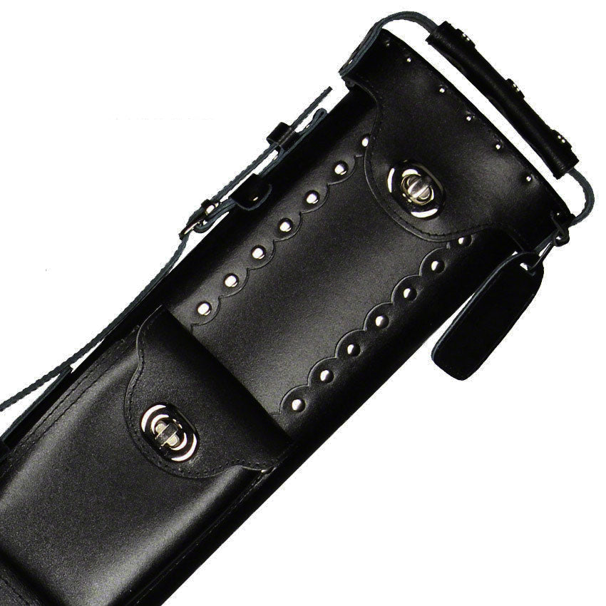 Instroke Geo Series 2x3 Leather Pool Cue Case - Black