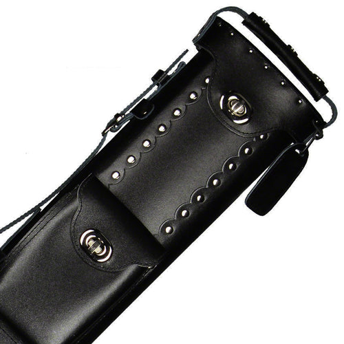 Instroke Geo Series 2x3 Leather Pool Cue Case - Black 1