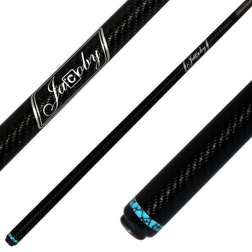 Jacoby CPCTQ Game Changer Series Carbon with Turquoise Ring Play Cue with 12.70mm Jacoby Black V4 Carbon Fiber Shaft 1
