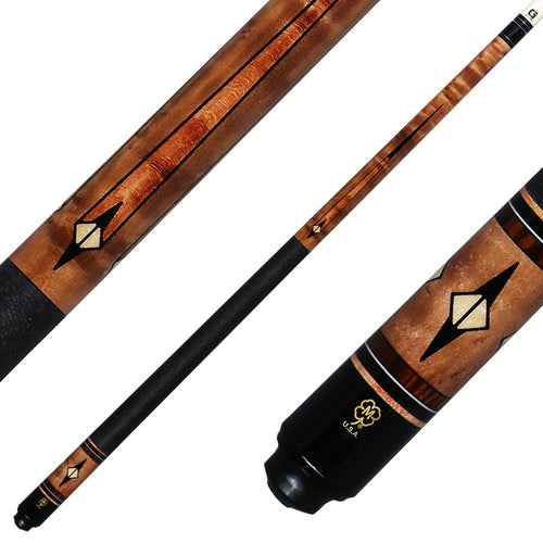 McDermott G402 G Series Pool Cue - Stained Maple with Maple Points and Irish Linen Wrap 1