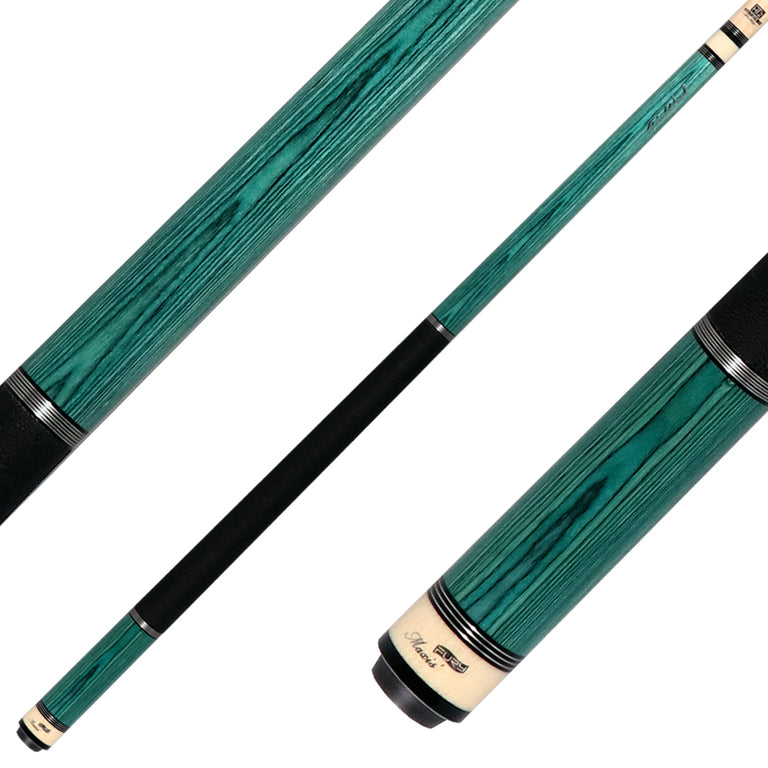 Fury TW9 Pool Cue - Teal-Stained Tec-Wood | Elephant Wrap | HT2 Wood Shaft