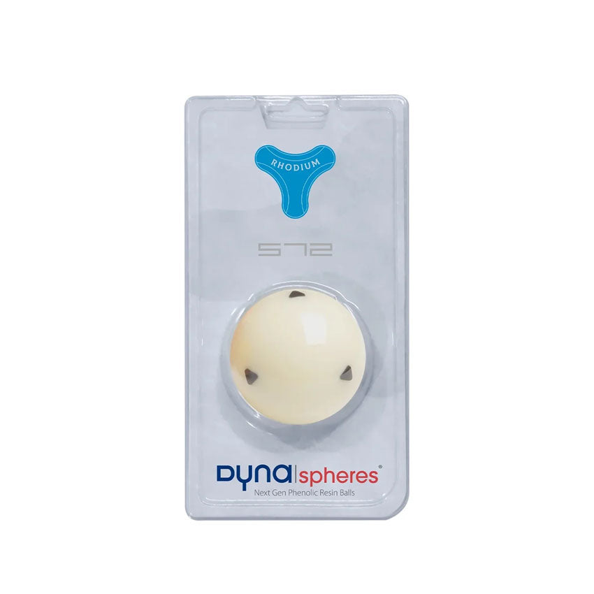 Dynaspheres Rhodium 572 Cue Ball - 6 Black Triangles