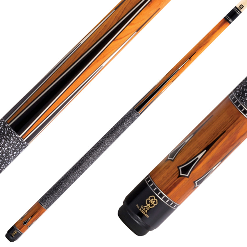McDermott H751 H-Series Pool Cue - Cocobolo with Black and White Points with Irish Linen Wrap