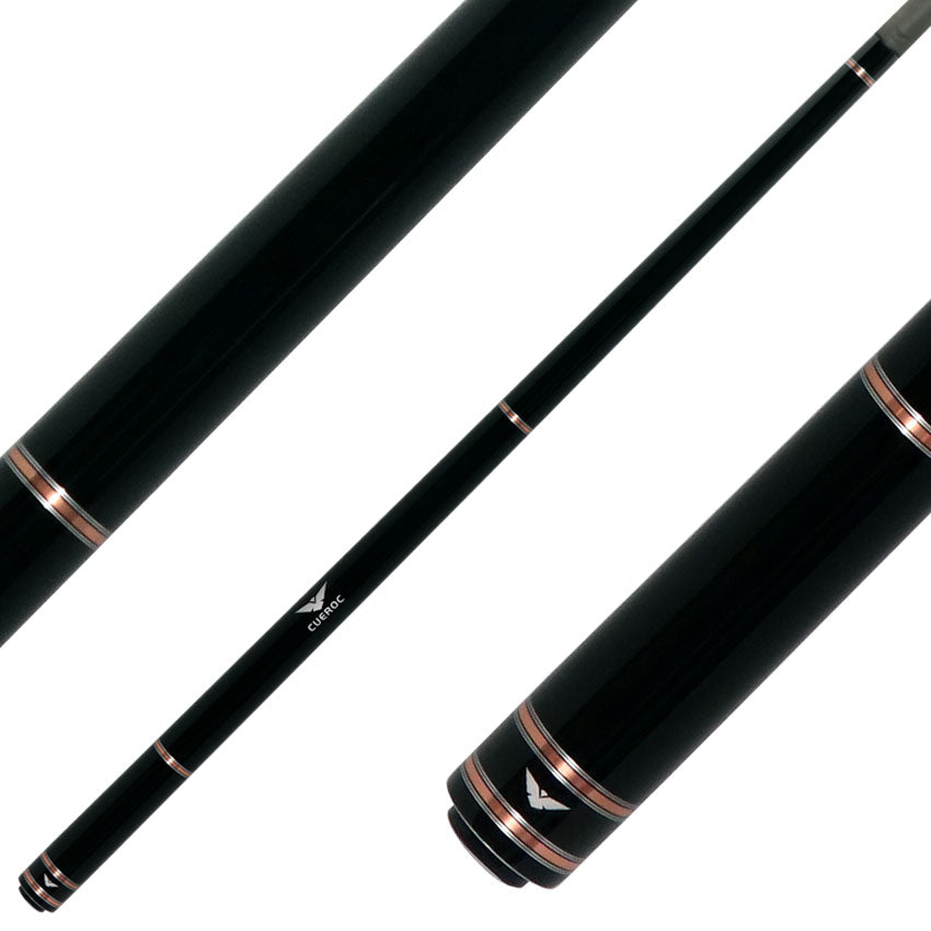 Cueroc CR-N01G Galaxy 1 No Wrap Pool Cue - Dymond Ebony Wood with Carbon Fiber Shaft