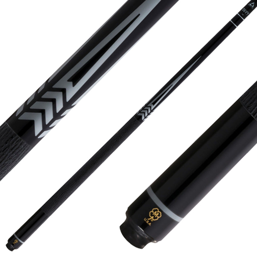 McDermott SL11 Select Series Cue - Black with Gray Urethane Points and Defy Shaft