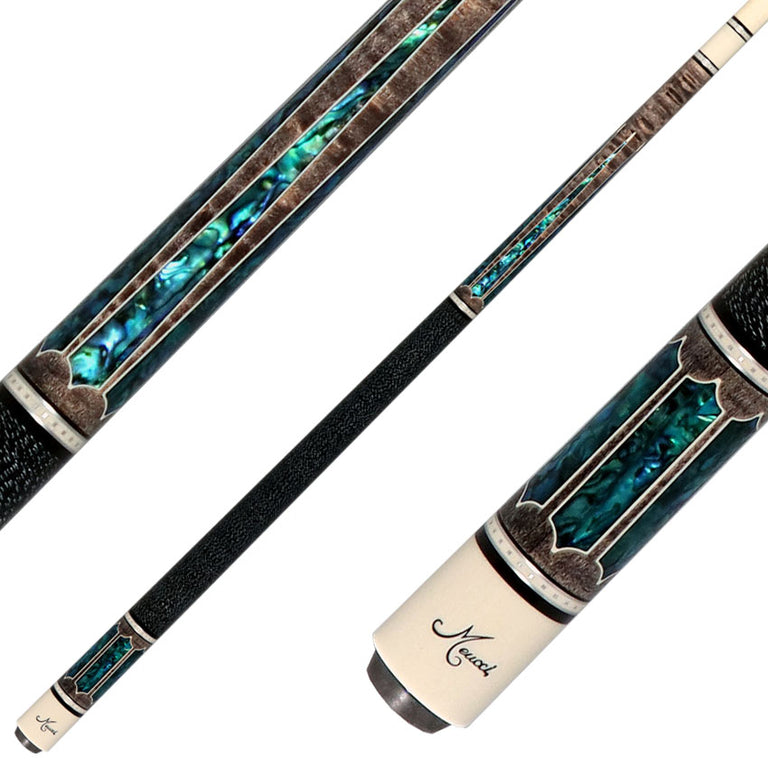 Meucci Century Series 2020GYBLBKWHP Pool Cue - Gray - Blue Pearl - Black/White Wrap with Pro Shaft