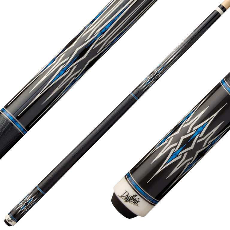 Dufferin D503 Pool Cue with Lizard Embossed Leather Wrap - Blue Ridge