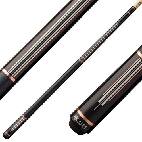 Lucasi Custom LCAD02 Art Deco Series Pool Cue - Rose Gold & Silver 1