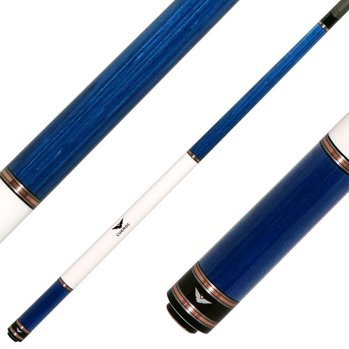 Cueroc CR-N04G Galaxy 4 No Wrap Pool Cue - Blue-Stained Dymond Wood with Carbon Fiber Shaft 1