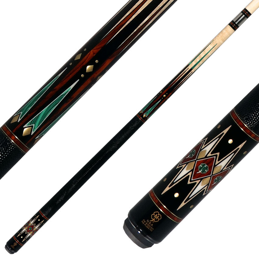 McDermott MCD50 50th Anniversary Series Pool Cue -Birdseye Maple with Ebony, Cocobolo, and Malachite Points Cue with i2 Shaft and Commemorative 1x1 Case