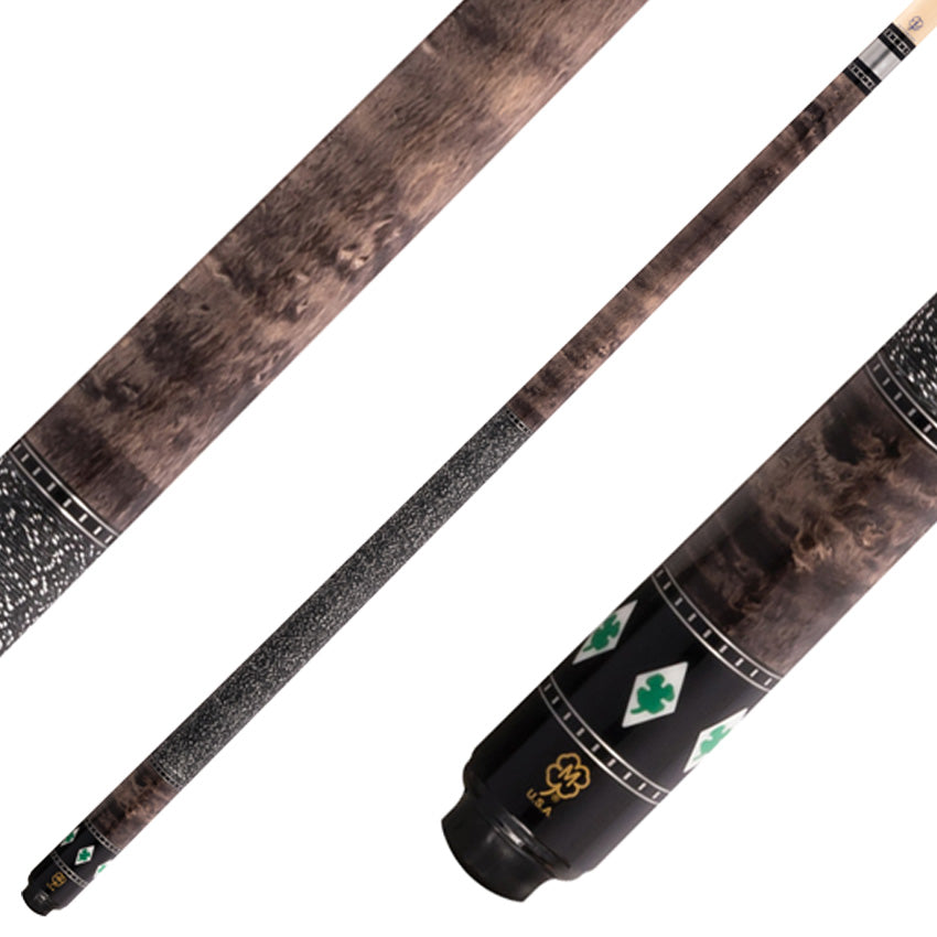 McDermott SL03 Select Series Cue - Light Gray Stain with Clover Inlays