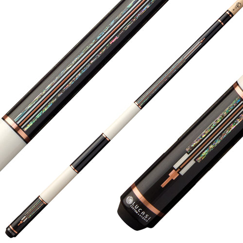 Lucasi Custom LCAD03 Art Deco Series Pool Cue - Rose Gold & Mother-of-Pearl 1