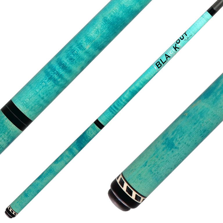 Jacoby BlaCkOut JACBKOUTTQ No Wrap Break/Jump Cue - Turquoise