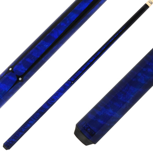 K2 KLSPBL Radial Pool Cue - Blue Sneaky Pete with 11.75mm LD Shaft 1