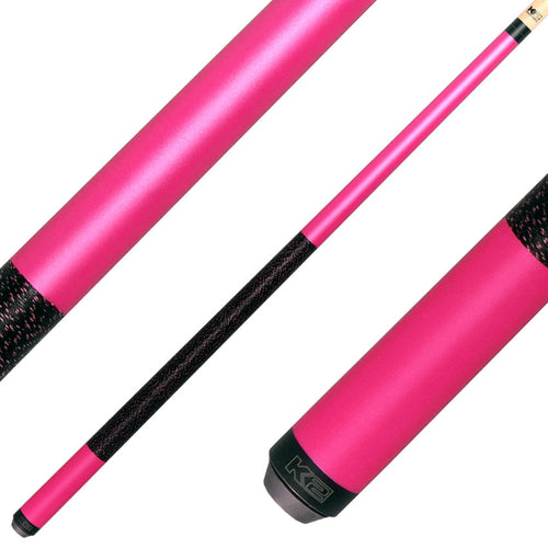 K2 KL112 Matte Metallic Pink Pool Cue with 12.50mm K2 LD Shaft 1