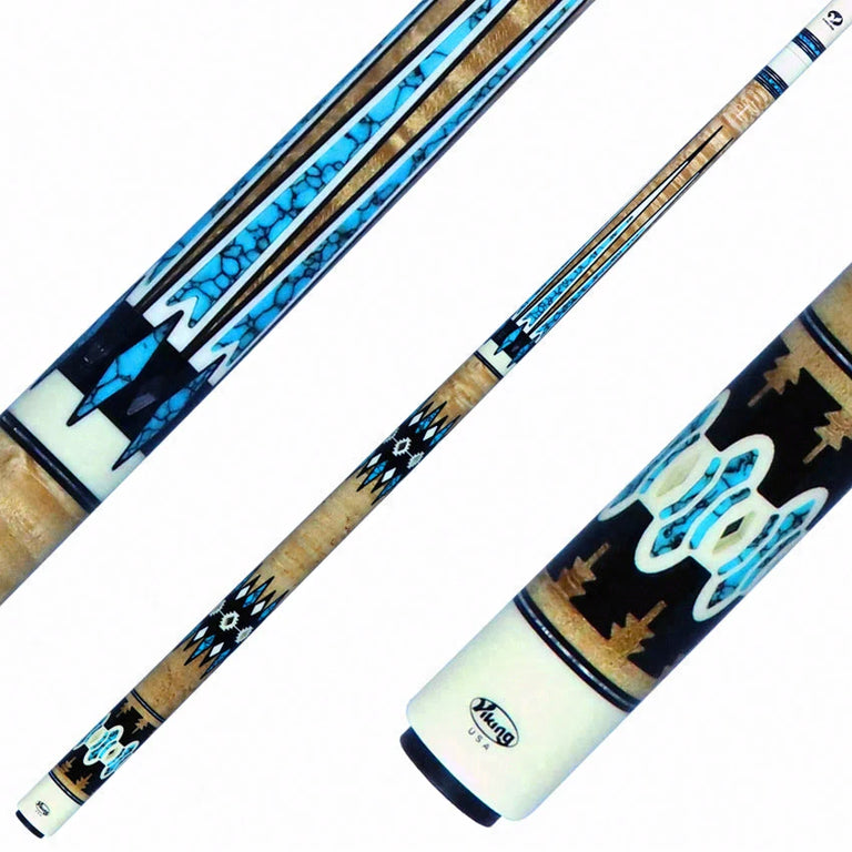 Viking Limited Edition Two-Feather Highly Figured Birdseye Maple Pool Cue - New Design