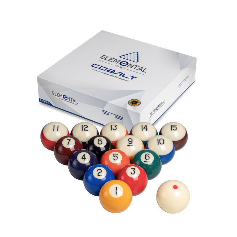 Dynasphere Elemental Cobalt 572 Pool Ball Set