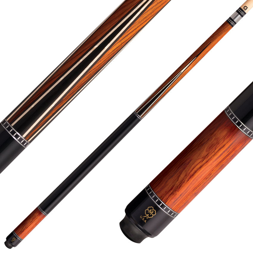 McDermott MCD50D 50th Anniversary Series Pool Cue - Cocobolo and Ebony Points with G-Core Shaft and Commemorative 1x1 Case