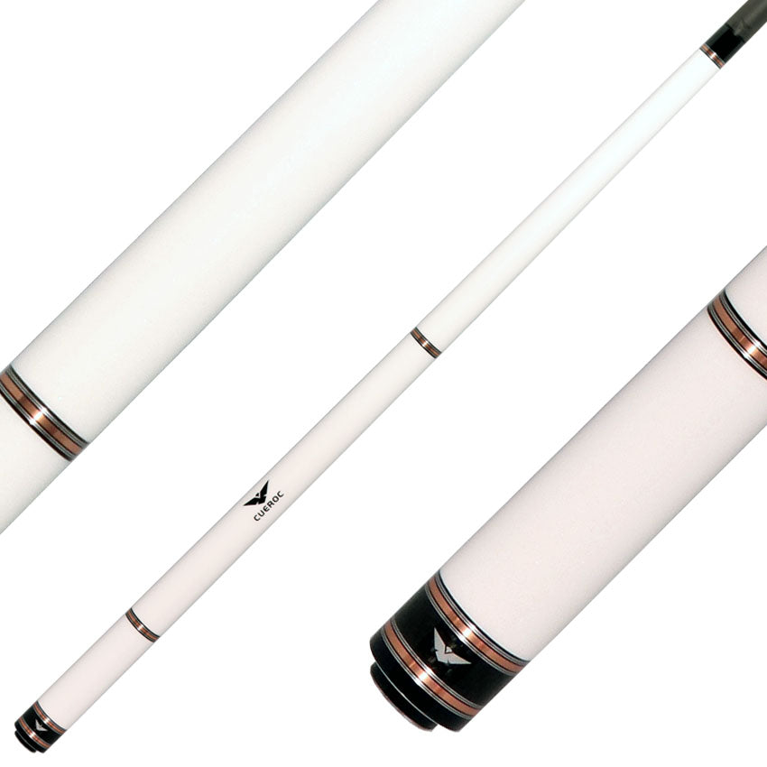 Cueroc CR-N02G Galaxy 2 No Wrap Pool Cue - White Colored Maple with Carbon Fiber Shaft