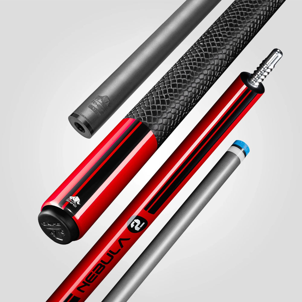 Rhino RCNEB2SWRD Nebula 2 Pool Cue with Sport Wrap - Crimson Red