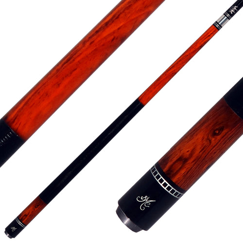 Meucci EWSCBOC Exotic Wood Series - Cocobolo Pool Cue with Lizard Leather Wrap and Carbon Shaft 1