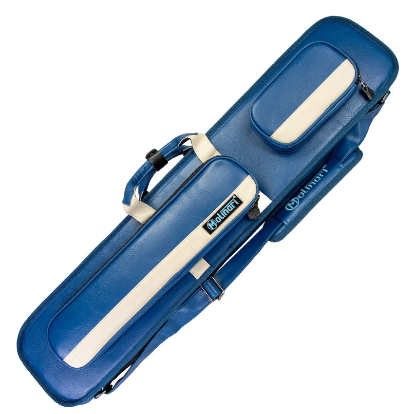 Molinari Classic Butterfly 3x6 Soft Cue Case - Blue / Biege