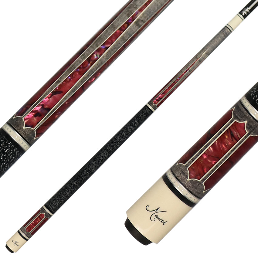 Meucci Century Series 2020GYPKBKWHC Pool Cue - Gray - Pink - Black/White Wrap with Carbon Shaft