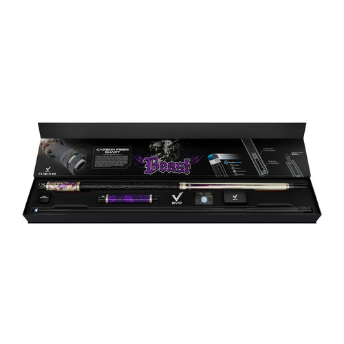 EVO Beast Amethyst Lion Leather Wrap Pool Cue Maxbing Edition 1