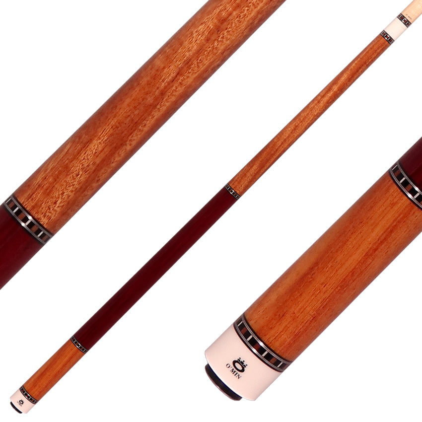 O'Min Pearwood with Purpleheart Wrap Section Pool Cue