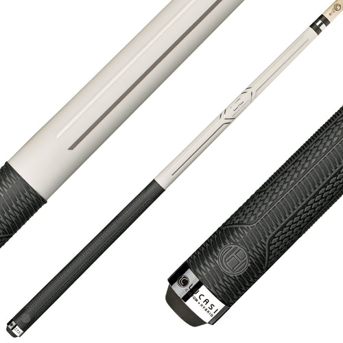 Lucasi Hybrid LHC13 Pool Cue - Matte White with Sport G5 Grip Wrap 1