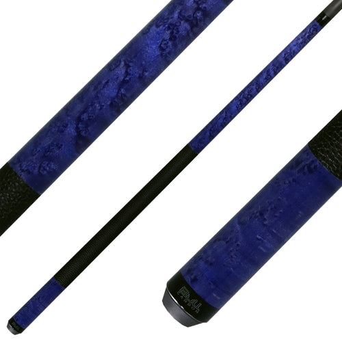 Bull Carbon Purple-Stained Birdseye Maple Play Cue with Textured Leather Wrap 1
