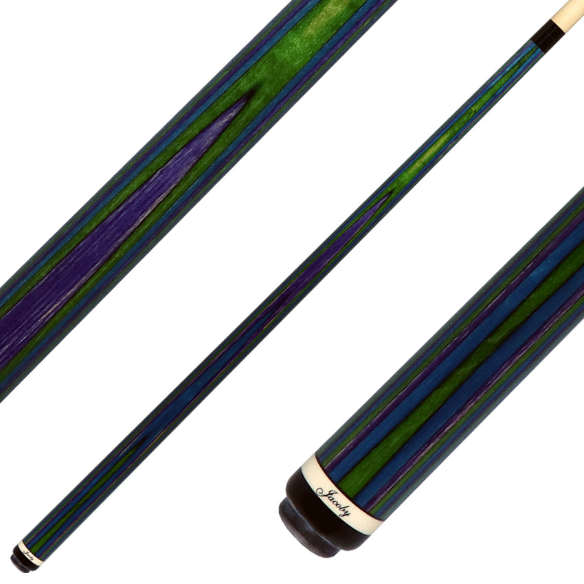 Jacoby Element Wind Cue Laminated Gray/Green/Blue - JACLAMWIND