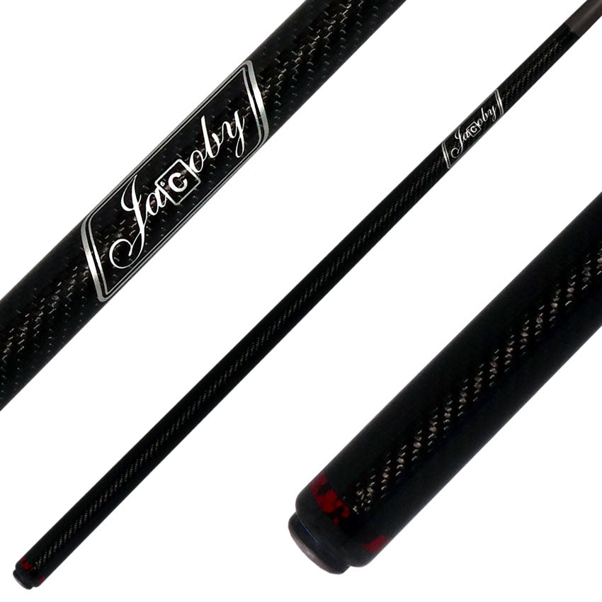 Jacoby CPCRD Game Changer Series Carbon with Blood Jasper Ring Play Cue with 12.70mm Jacoby Black V4 Carbon Fiber Shaft