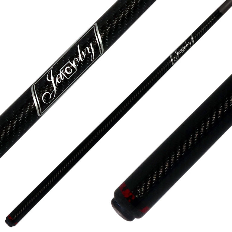 Jacoby CPCRD Game Changer Series Carbon with Blood Jasper Ring Play Cue with 12.70mm Jacoby Black V4 Carbon Fiber Shaft