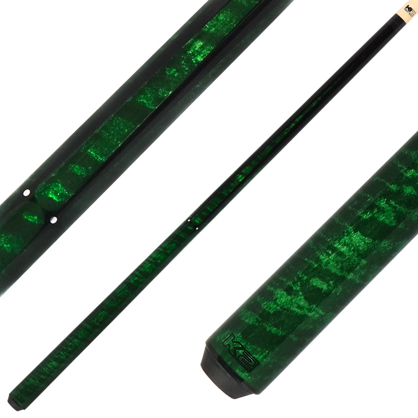 K2 KLSPGN Radial Pool Cue - Green Sneaky Pete with 11.75mm LD Shaft