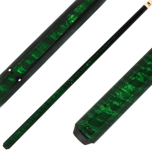 K2 KLSPGN Radial Pool Cue - Green Sneaky Pete with 11.75mm LD Shaft 1