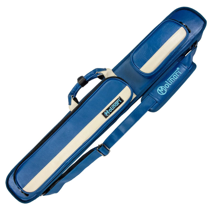 Molinari Classic Butterfly 2x4 Soft Cue Case - Blue / Beige