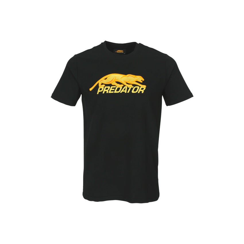 Predator Black with Yellow Embroidered Logo T-Shirt
