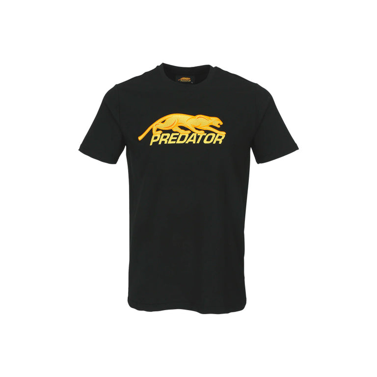 Predator Black with Yellow Embroidered Logo T-Shirt