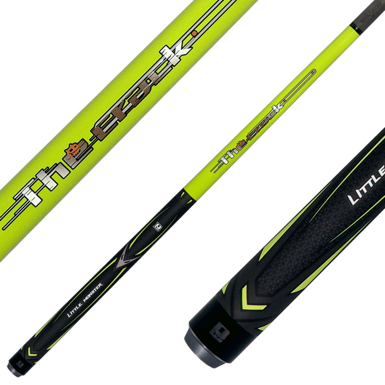 Little Monster Classic Green Impact 56 inch Short Break Cue with Carbon Fiber Shaft