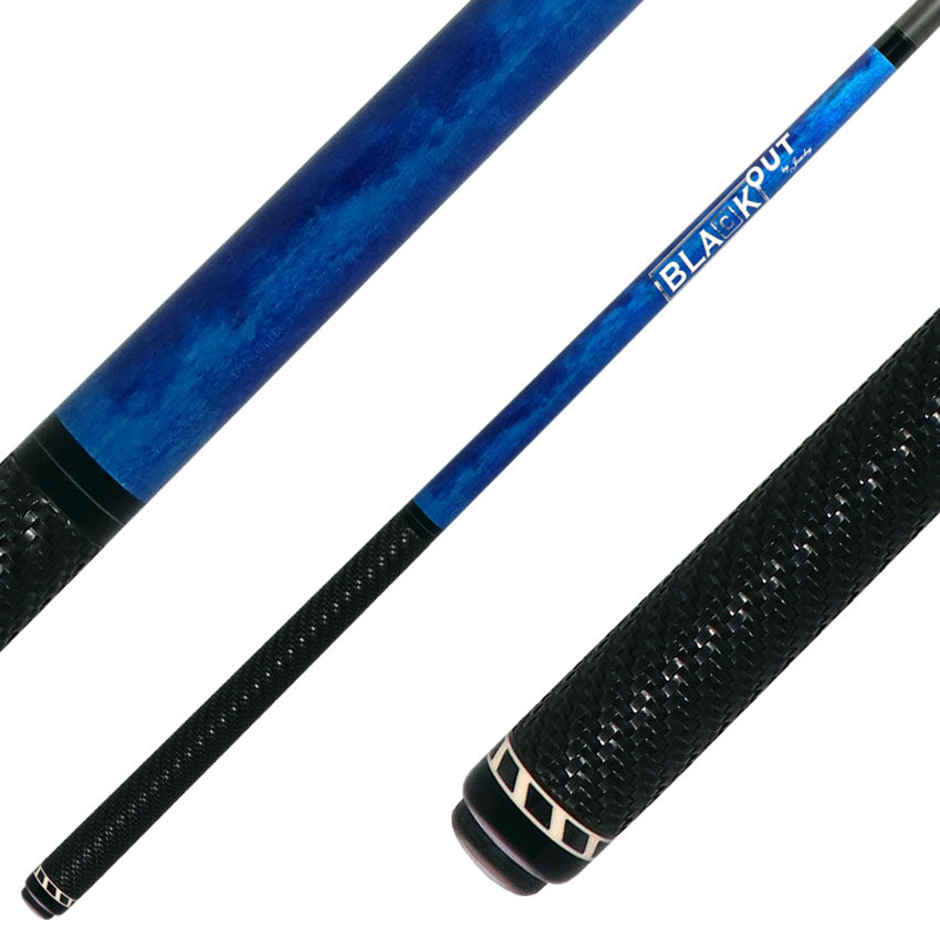 Jacoby BlaCkOut JACBKOUTSGBLSport Wrap Carbon Fiber Break/Jump Cue - Blue