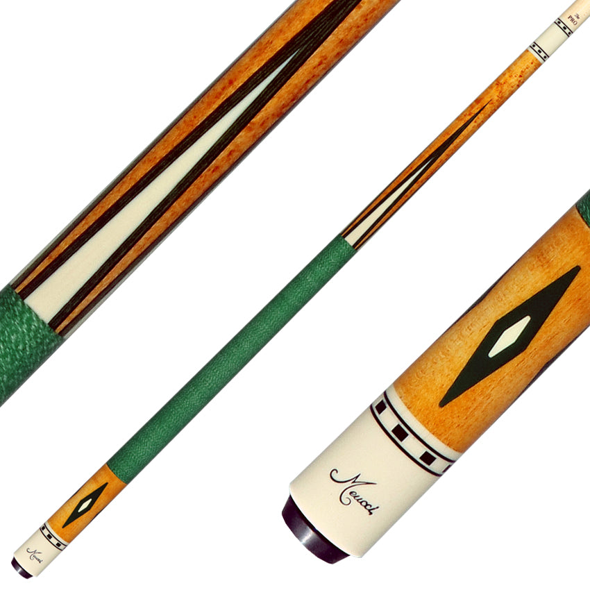 Meucci Economy Series EC7G Pool Cue - Green with Pro Shaft