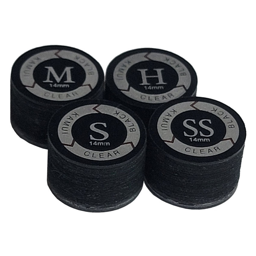 Kamui Clear Black Laminated Leather Pool Cue Tips