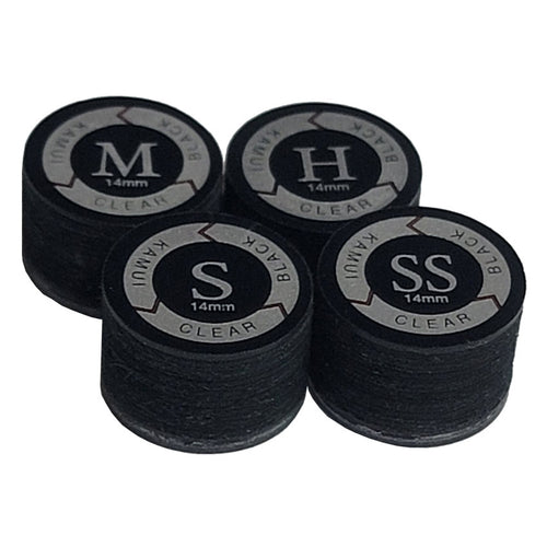 Kamui Clear Black Laminated Leather Pool Cue Tips 1
