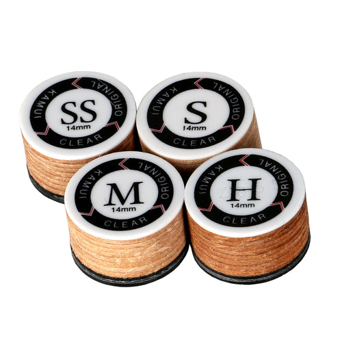 Kamui Clear Tan Laminated Leather Pool Cue Tips 1