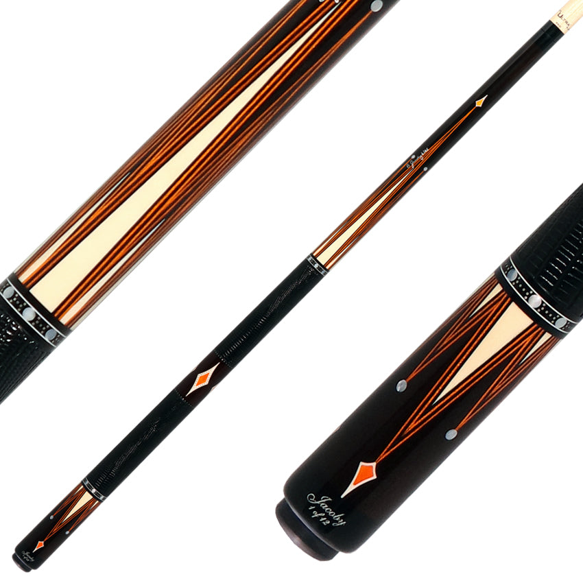 Jacoby Custom Orange Raven Pool Cue - 0917-52LWOR