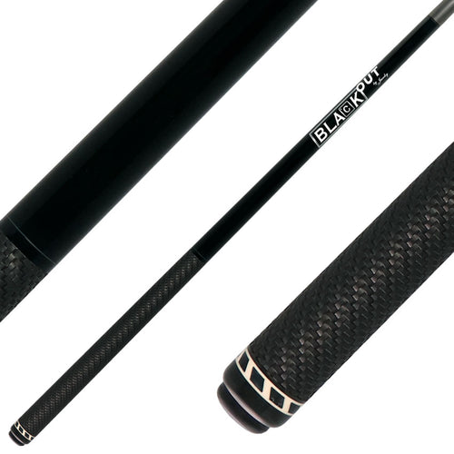 Jacoby BlaCkOut JACBKOUTSGBK Sport Wrap Carbon Fiber Break/Jump Cue - Black 1